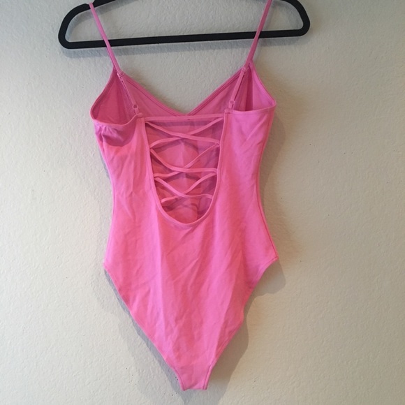 Forever 21 Tops - NWT Bubble gum pink bodysuit
